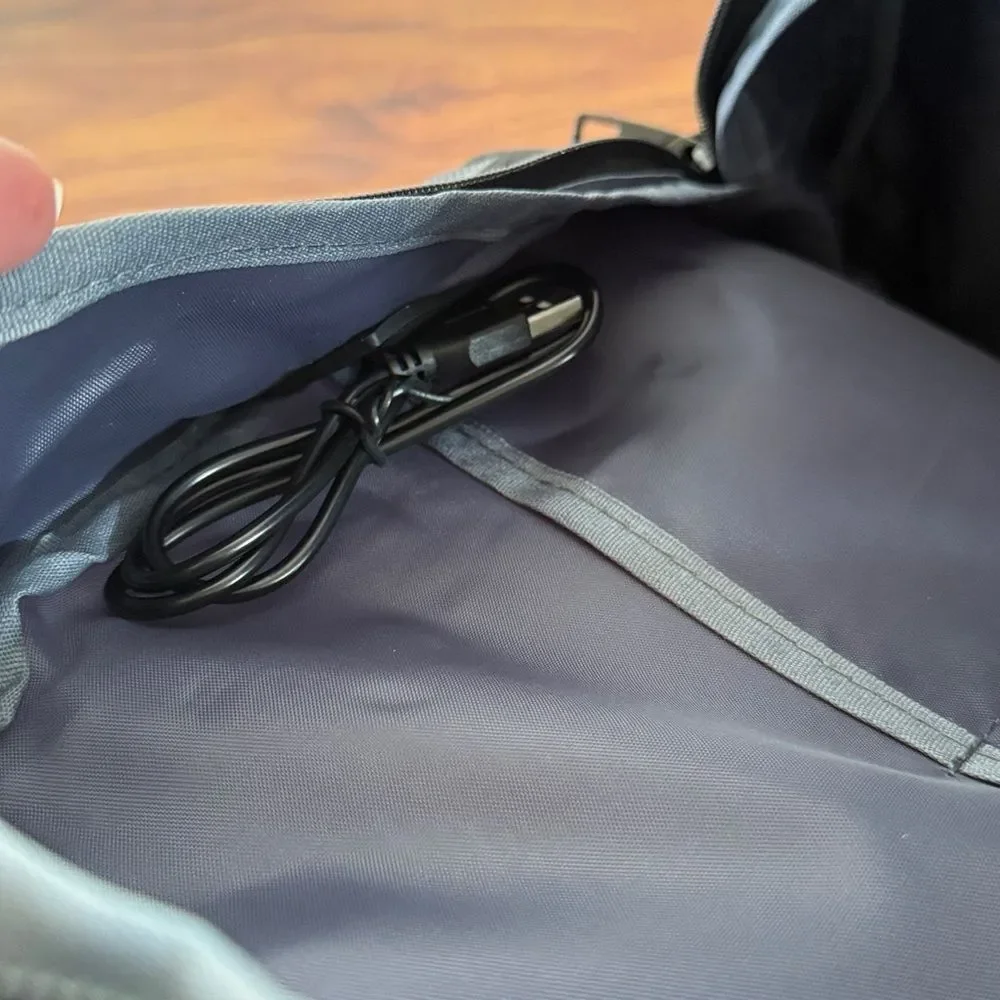 Bikrod Travel Backpack w USB Charging Port Fits 15.6 Inch Laptop Water Resistant